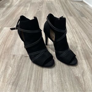 Christian Siriano open toe heel boots